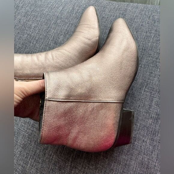 AQUATALIA Women’s Fuoco Weatherproof Leather Ankle Bootie Gold Size 37 - Picture 3 of 11